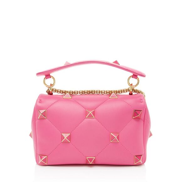 Valentino Calfskin Roman Stud Medium Shoulder Bag - Picture 3 of 12